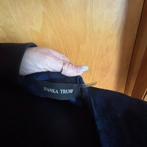 Ivanka Trump Navy Textured body con  knee length dress